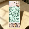 Deep green starry sky diamond stickers, stage style pair eye makeup bright diamond stickers, self-adhesive back glue, handcrafted decoration, large and small mixed diamonds Specification image